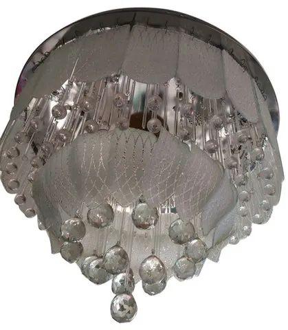 Electric Polished Modern Glass Chandelier, for Restaurant, Feature : Fine Finishing, Rust Resistance