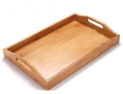 Polished Plain wooden serving tray, Feature : Light Weight, High Quality, Gold Finish, Dishwasher Safe