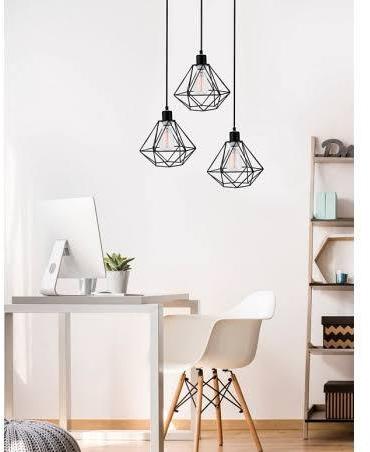 Black Metal Pendant Shaped Light, for Restaurant, Office, Hotel, Home Use, Feature : Stable Performance