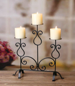 Floor Standing Metal Candle Holder, for Dust Resistance, Shiny, Pattern : Plain