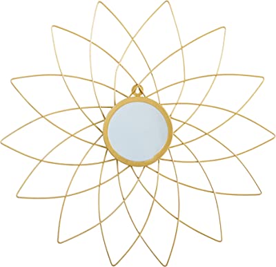 Golden Star Shape Design Wall Mirror