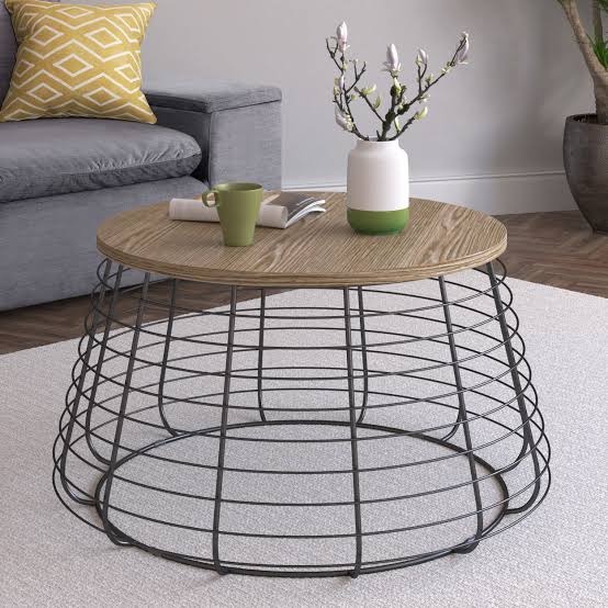 Metal Basket End Coffee Table