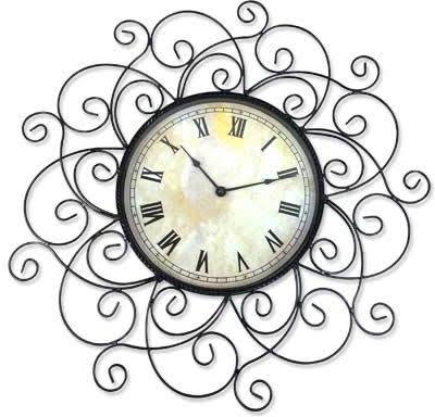 Pearl Finish Designer Metal Wall Clock, Specialities : Scratch Proof, Rust Free, Durable, Elegant Attraction