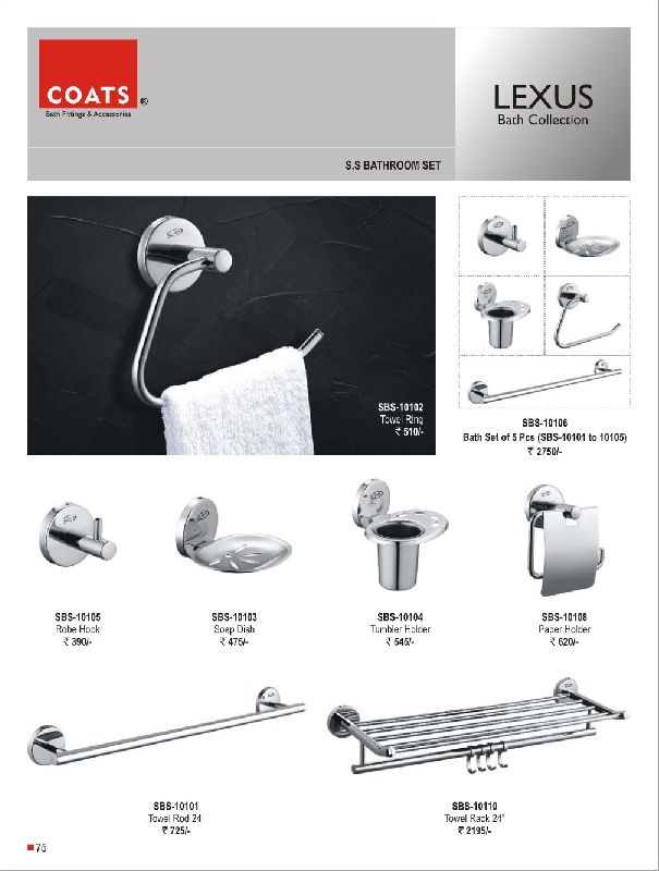 Stainless Steel Lexus Bath Collection, for Bathroom Fittings, Feature : Eco-Friendly