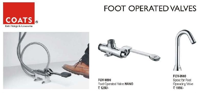 Stainless Steel SS Foot Operated Valve, for Water Fitting, Specialities : Non Breakable, Investment Casting