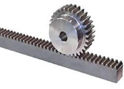 Round Polished Metal Mechanical Pinion Gear, for Industrial Use, Color : Grey