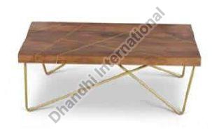 Rectangular Polished DI-0004 Coffee Table, for Hotel, Home, Size : 40x24x18 Inch