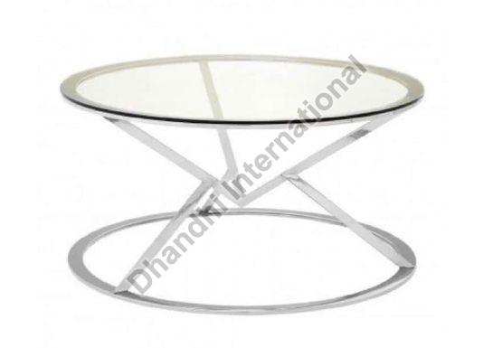 Round Polished DI-0019 Coffee Table, for Hotel, Home, Size : 30x18 Inch