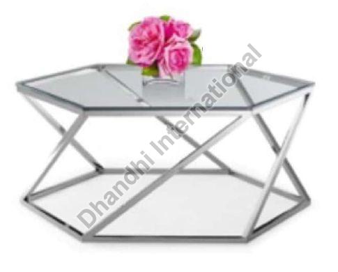 Hexgonal Polished DI-0024 Coffee Table, for Hotel, Home, Size : 40x34x18 Inch