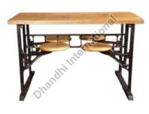 Polished DI-0201 Dining Table, for Hotel, Home, Color : Brown
