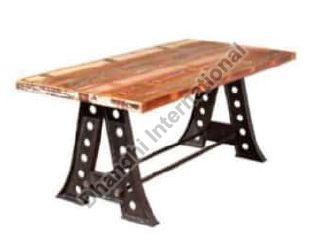 Polished DI-0204 Dining Table, for Hotel, Home, Color : Brown
