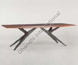 Polished DI-0213 Dining Table, for Hotel, Home, Color : Brown