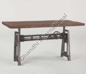 Polished DI-0217 Dining Table, for Hotel, Home, Color : Brown
