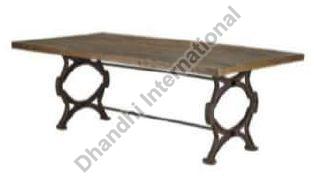 Polished DI-0219 Dining Table, for Hotel, Home, Color : Brown
