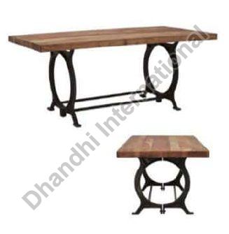 Polished DI-0225 Dining Table, for Hotel, Home, Color : Brown