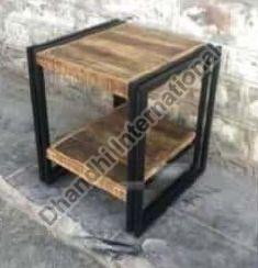 Square Wooden DI-0402 Bedside Table, for Hotel, Home, Size : 14x14x18 Inch