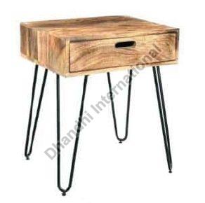 Square DI-0406 Bedside Table, for Hotel, Home, Pattern : Plain