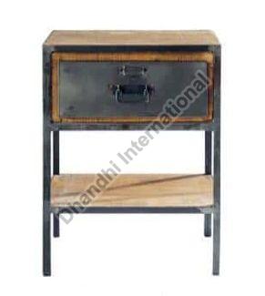 Square DI-0407 Bedside Table, for Hotel, Home, Pattern : Plain