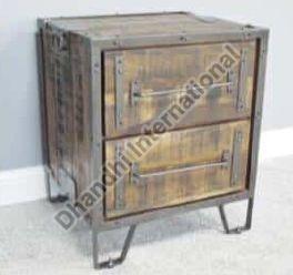 Square DI-0408 Bedside Table, for Hotel, Home, Pattern : Plain