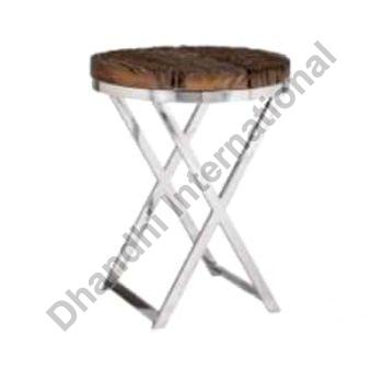 Round DI-0429 Bedside Table, for Home, Pattern : Plain