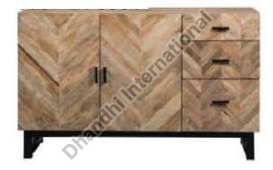Iron Polished DI-0501 Sideboard Cabinet, Color : Brown
