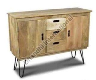Iron Polished DI-0502 Sideboard Cabinet, Color : Brown