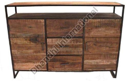 Iron Polished DI-0510 Sideboard Cabinet, Color : Brown