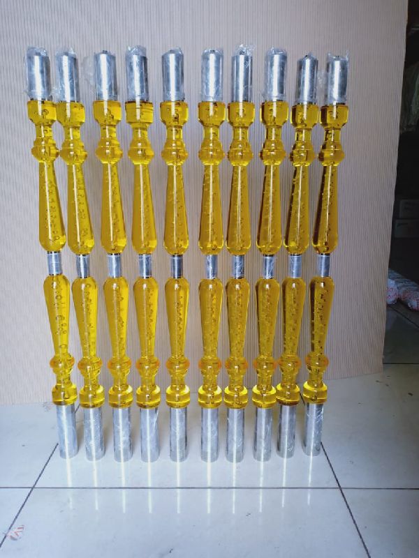 Multi Color Polished AvAB5017 Acrylic Bubble Baluster, for Fitting, Railing, Grade : PMMA