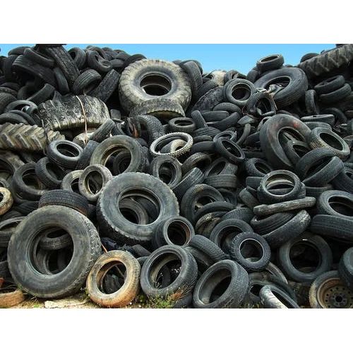 Rubber Old Tyre Scrap, Color : Black