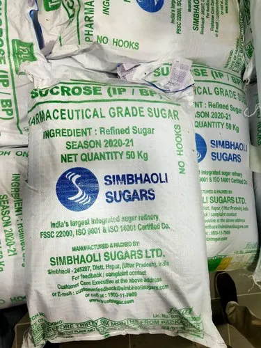 Pharma Grade Sugar, Packaging Size : 50Kg