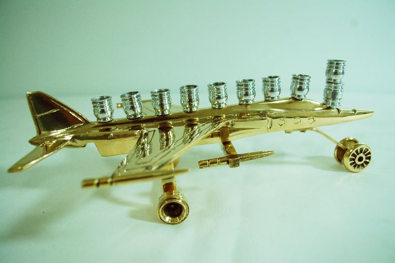 Polished Brass Child menorah, Size : 23 cm