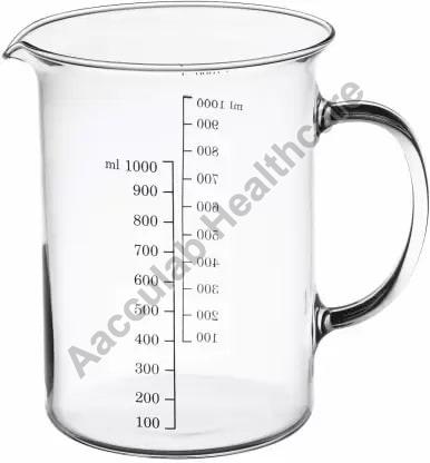 Round Glass Measuring Jug, for Lab, Capacity : 1 Liter