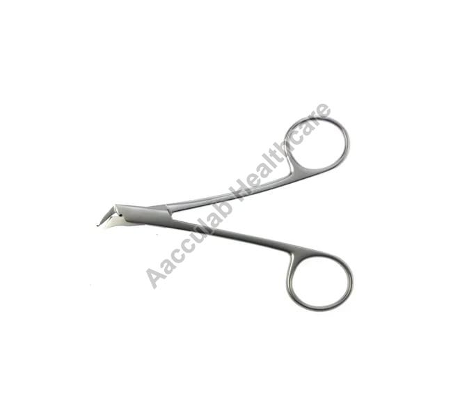 Polished Stainless Steel Michel Clip Extracting Forceps, for Clinical, Hospital