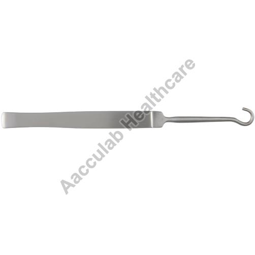 Stainless Steel Single Hook Retractor, for Hospital, Clinic, Packaging Type : Box