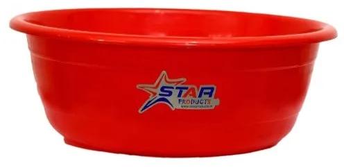 Round 25L Red Plastic Tub, for Household