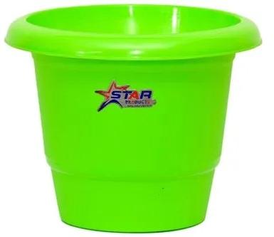 Star Products Round Green Plastic Planter