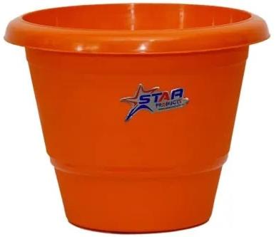 Star Products Round Brown Plastic Planter