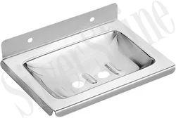 Stainless Steel Rectangle Soap Dish, Color : Silver