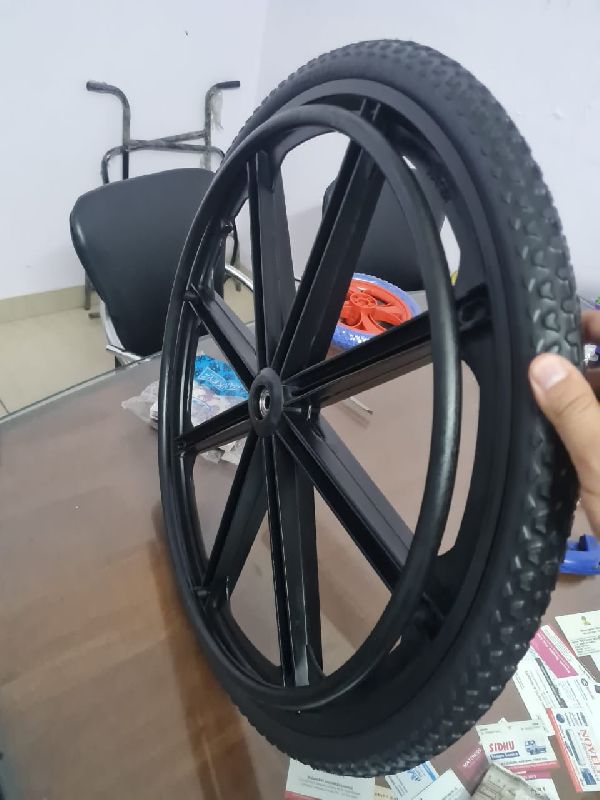Rubber Wheelchair Wheels, Specialities : Fine Finishing, Easy To Fit