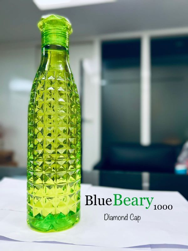 blue beary plastic water bottle