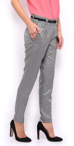 Plain Ladies Cotton Formal Pant, Feature : Easily Washable, Comfortable