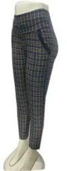 Checked Ladies Cotton Silk Pant, Occasion : Formal Wear