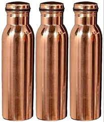 Copper Plain Water Bottle, Storage Capacity : 1ltr, 750 ml