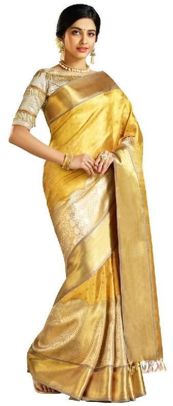 Unstitched Pure Silk Sarees, Packaging Type : Poly Bag