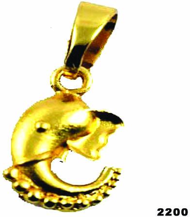 Brass micro gold plated elephant pendant, Occasion : Part Wear