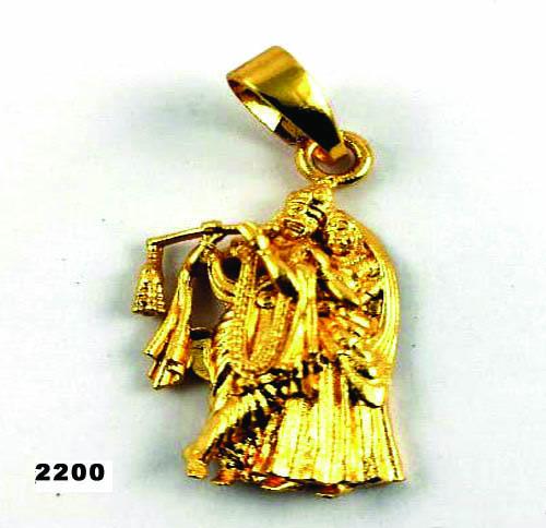 Brass micro gold plated krishna pendant, Occasion : Part Wear