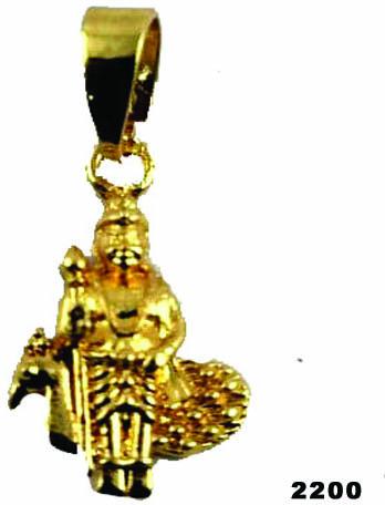 Brass micro gold plated murugan pendant, Occasion : Part Wear