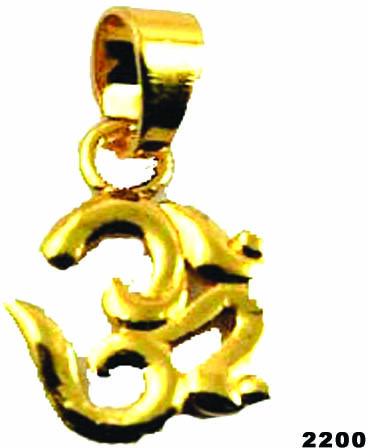 Brass micro gold plated om pendant, Occasion : Part Wear