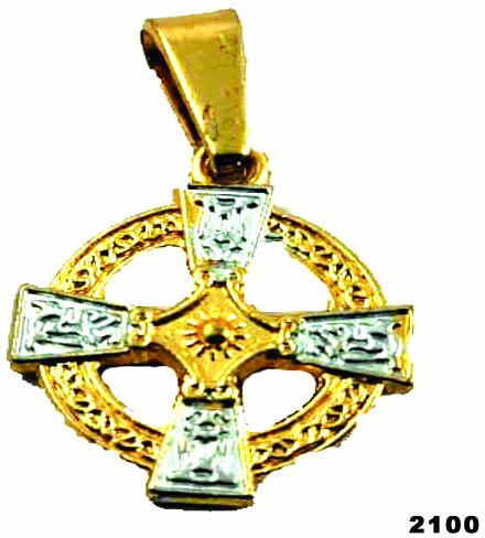 Polished allay Gold plated cross pendant, Occasion : Part Wear