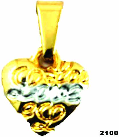 Regaliaz Polished allay Gold plated heart pendant, Occasion : Part Wear